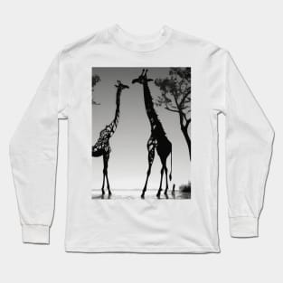 Girrafe Shadow Silhouette Anime Style Collection No. 153 Long Sleeve T-Shirt